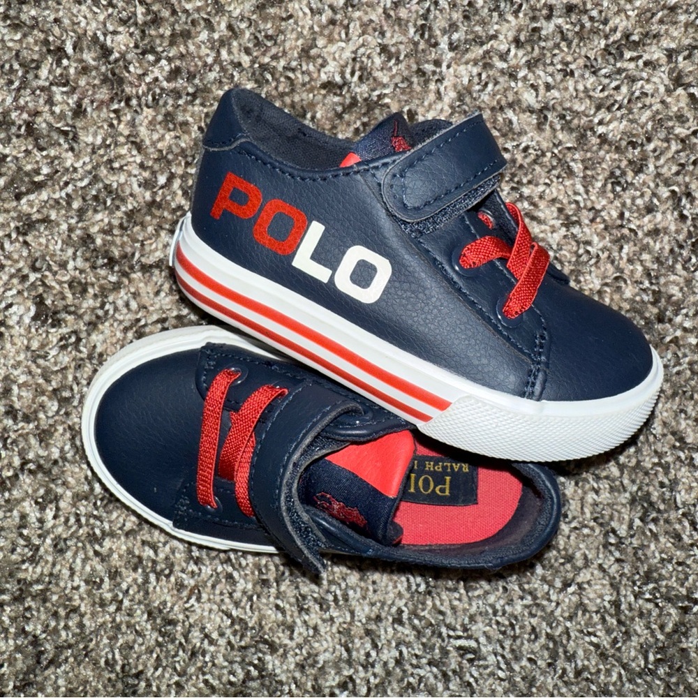 Polo by Ralph Lauren Kids Sneakers in Navy and Red